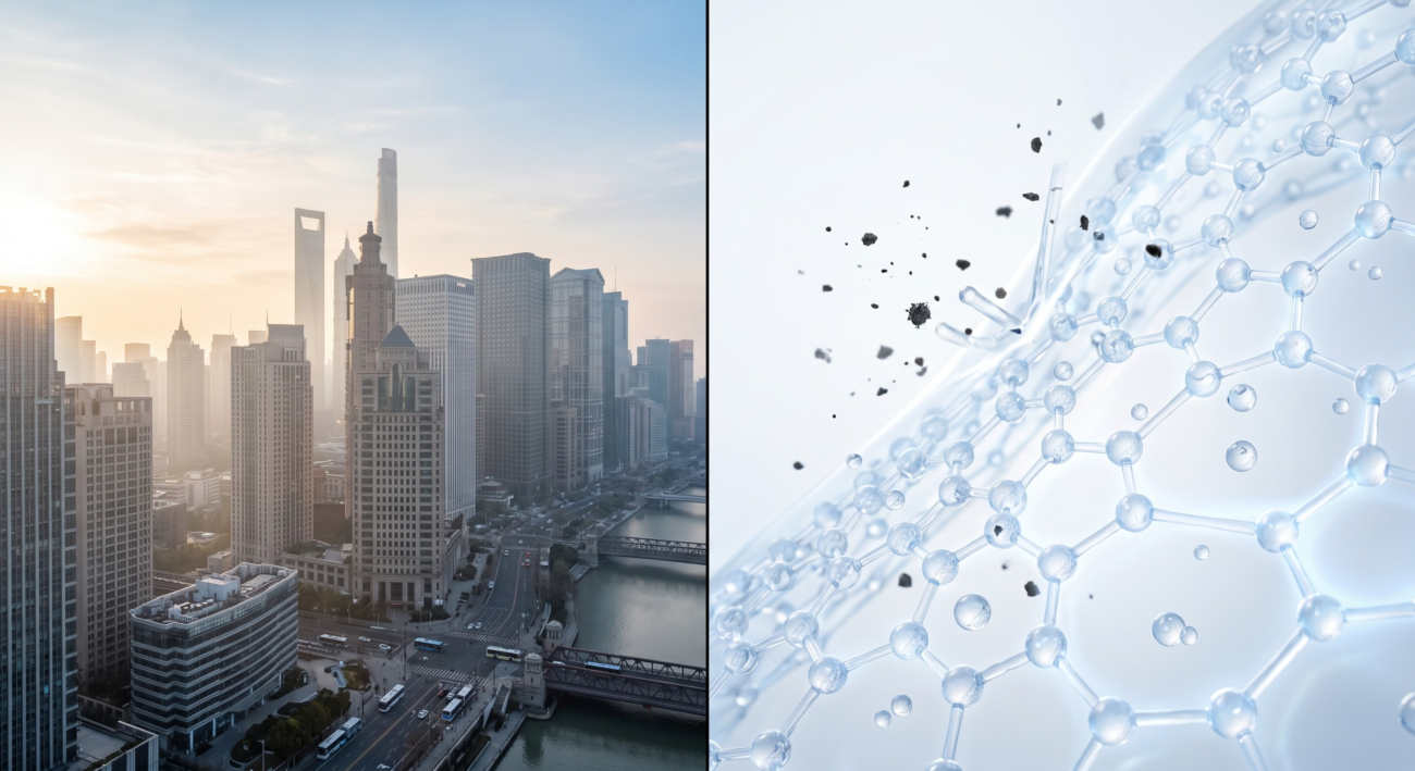 Urban pollution and early signs of aging on Indian skin